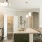 Kitchen with granite countertops and brown cabinets