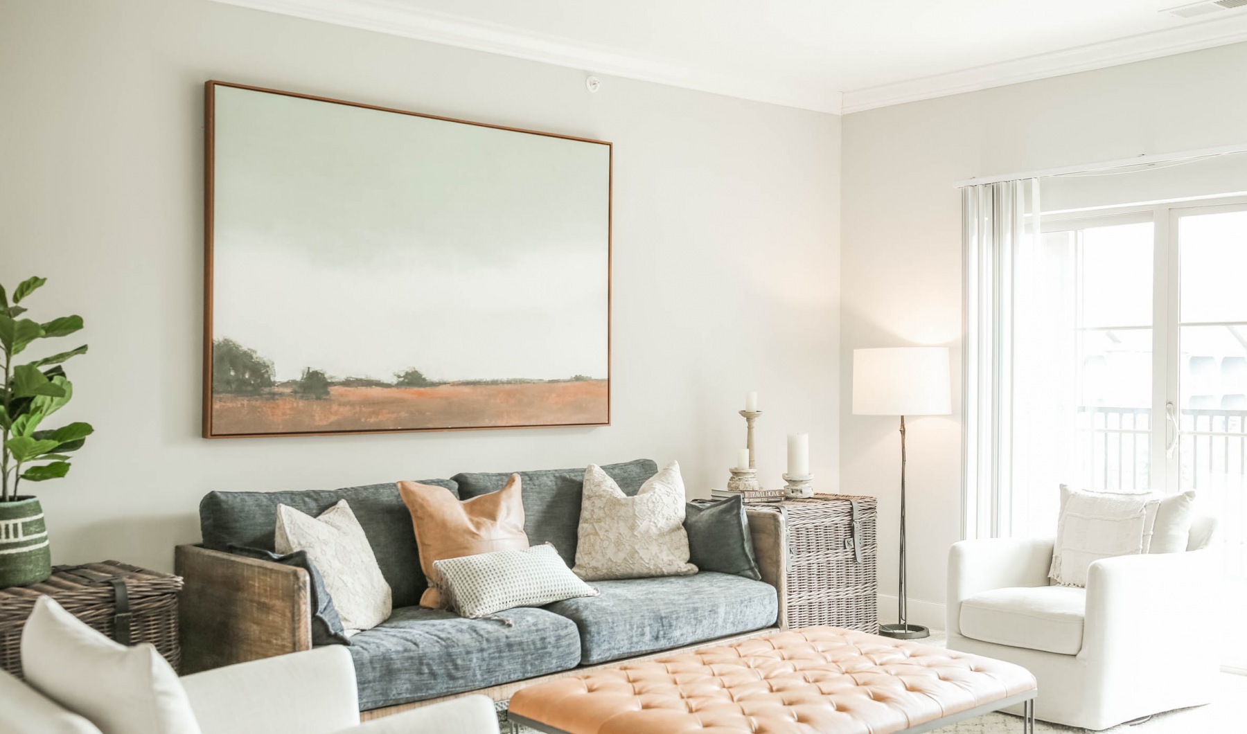Relax and unwind in stylish living spaces Living room with furniture
