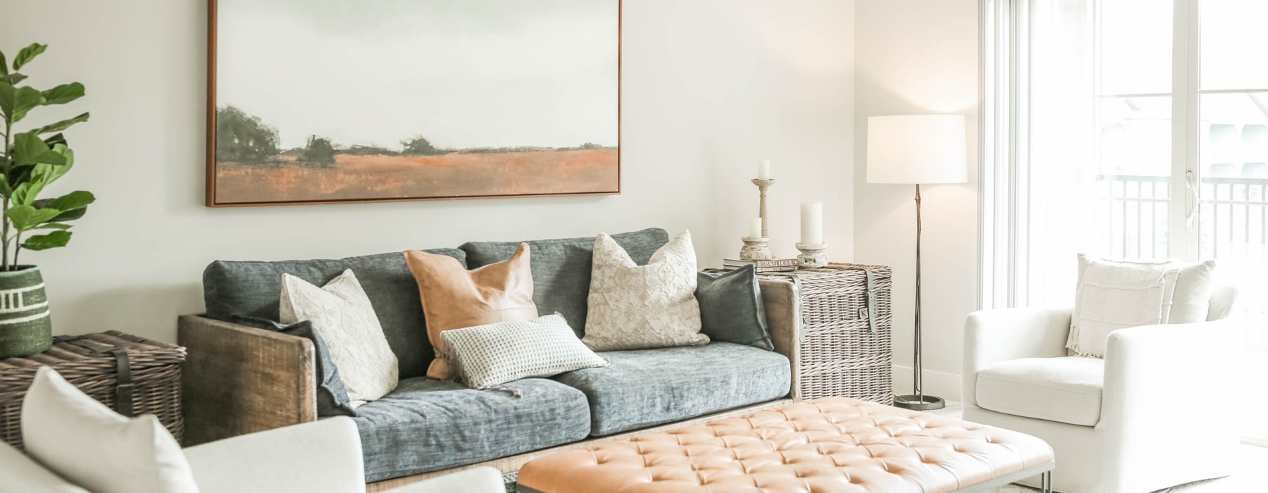 Living room with furniture